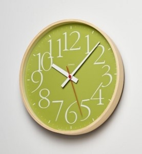 AY clock RC［電波時計］/ グリーン（AY14-10 GN）Lemnos レムノス