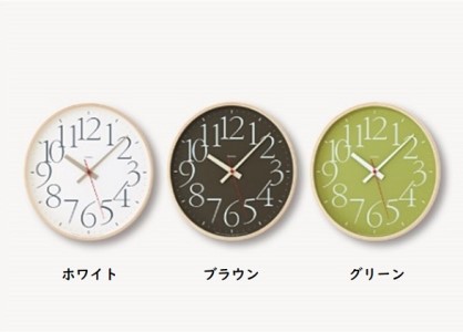 AY clock RC［電波時計］/ ブラウン （AY14-10 BW）Lemnos レムノス 時計