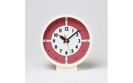 fun pun clock with color! for table / レッド （YD18-05 RE）Lemnos レムノス 時計 インテリア  FAD-0381