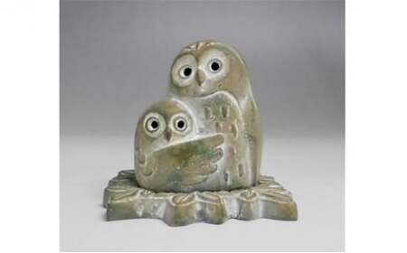 [高岡銅器]伏せ香炉 ふくろう 工芸品 民芸品 インテリア フクロウ  FAD-0413
