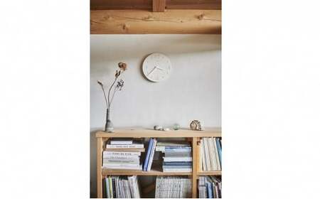 珪藻土の時計(掻き落とし仕上げ) / ホワイト(NY21-03 WH)レムノス Lemnos 時計 工芸品 装飾品 インテリア FAD-0562