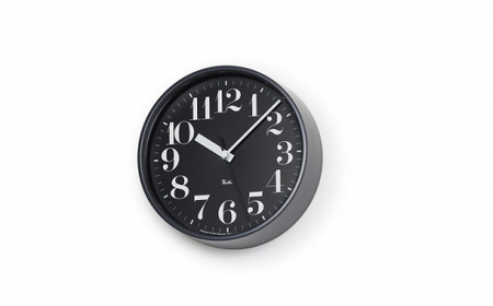 RIKI STEEL CLOCK［電波時計］/ブラック（WR08-25 BK） レムノス Lemnos 時計 装飾品 民芸品 工芸品 伝統技術 インテリア  FAD-0582