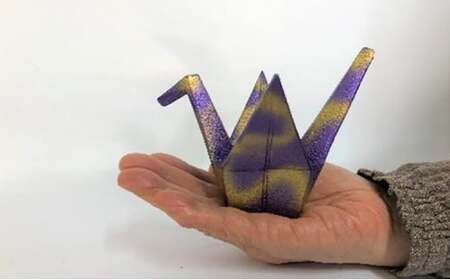 【高岡銅器】三枝惣太郎 香炉 華鶴 紫 民芸品 工芸品 伝統技術 インテリア  FAD-0640