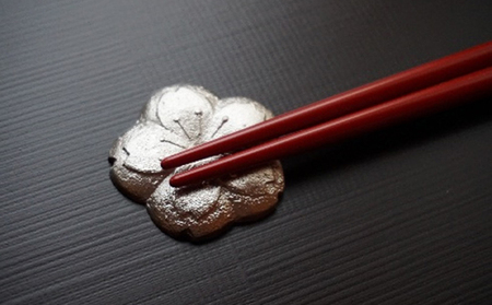 【高岡銅器】錫製箸置き　桜　5個組