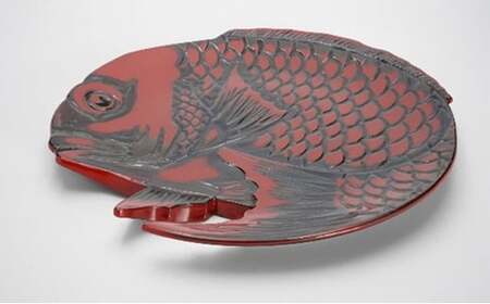 【高岡漆器】銘々皿 鯛彫 伝統技術 民芸品 工芸品  FAD-0720