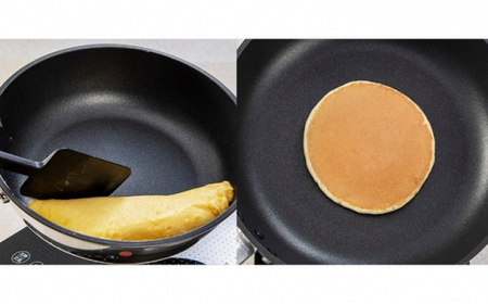 フライパン IHハイキャストプレミアム 24cm IH対応 ガス火対応 テフロン 深型 北陸アルミ 北陸アルミニウム 日本製 調理器具 キッチン用品 日用品 富山県 料理 プラチナ加工 高品質  FAD-0842