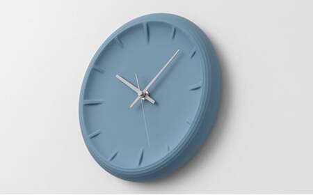 RELIEF / RF22-06 BL レムノス Lemnos 時計 装飾品 工芸品 時間 インテリア オブジェ 壁掛け時計 磁器 シンプル ガバ鋳 セラミックジャパン  FAD-0869