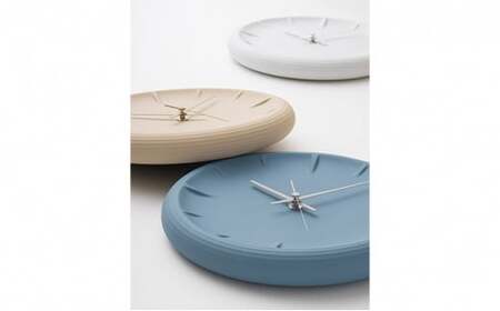 RELIEF / RF22-06 BL レムノス Lemnos 時計 装飾品 工芸品 時間 インテリア オブジェ 壁掛け時計 磁器 シンプル ガバ鋳 セラミックジャパン  FAD-0869