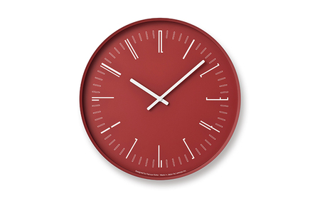 Draw wall clock / レッド(KK18-13 RE)レムノス Lemnos 時計