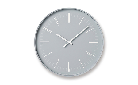Draw wall clock / グレー(KK18-13 GY)レムノス Lemnos 時計