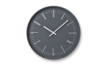 Draw wall clock / ブラック(KK18-13 BK)レムノス Lemnos 時計