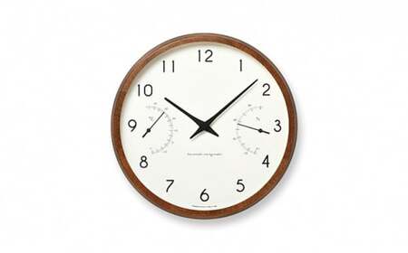 Campagne air［温湿度計付］/ PC17-05 BW 工芸品 装飾品 インテリア 存在感 時計 質感 無垢 ブナ材 植物 オイル塗装 肌触り 見やすい デザイン性 機能性  FAD-0907