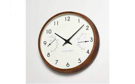 Campagne air［温湿度計付］/ PC17-05 BW 工芸品 装飾品 インテリア 存在感 時計 質感 無垢 ブナ材 植物 オイル塗装 肌触り 見やすい デザイン性 機能性  FAD-0907