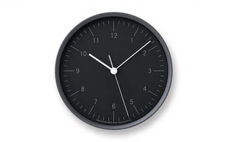 City Pop [電波時計] / ブラック（YK23-03 BK） インテリア 掛時計 時間 SKPムーブメント シンプル 都会的でシックなクロック リビング 寝室  FAD-1037