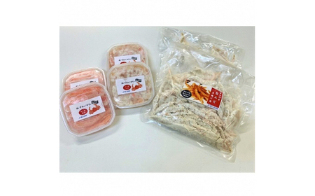 【冷凍】『富山湾 紅白セット』紅ズワイガニ カニ身（棒肉・バラ身 各100g×2パック）＋白エビ唐揚げ用（味付・衣付）250g×2袋