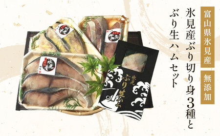 氷見産ぶり切り身 （汐ぶり 切り身・西京漬け・たまり醤油漬け） ３種９切れ＆ぶり生ハム  | 鰤切り身 ブリ切り身 鰤西京漬け 鰤たまり醤油漬け 鰤生ハム ぶり ブリ 鰤 切り身 切りみ 氷見漁港 氷見 