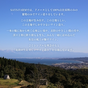 ＜先行予約＞SAYSFARM オーナークラブ会員 富山県 氷見市 ワイン オーナー 