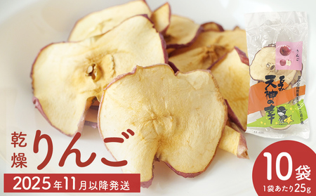 乾燥りんご 25g ×10袋  富山県 氷見市　ドライフルーツ 乾物 林檎 保存 スナック お菓子 スイーツ おやつ