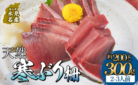 氷見産 天然寒ぶり 柵 2-3人前 約200g-300g | 釣屋魚問屋直営店