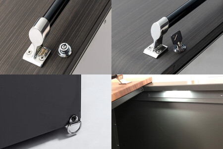 ホームスライドダスポン プレミアムモデル ステンレス  エボニー（木目調）