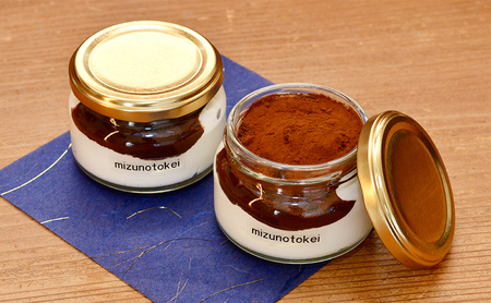 「水の時計」の水出し珈琲ティラミス6個/瓶入り スイーツ 自家焙煎コーヒー おすすめ /北山物産「水の時計」/富山県 黒部市 お菓子 ケーキ デザート オリジナル 大人気 瓶詰め 濃厚 