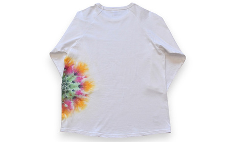 タイダイ7分TシャツB ASCENSION 黒部の名水染め ファッション 服 男性 メンズ 女性 レディース トップス 絞り染め おしゃれ 染物 プレゼント Lサイズ