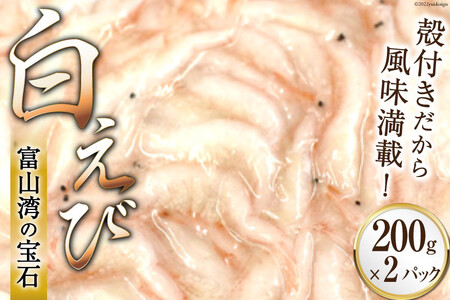 えび 富山湾 名産 白えび 殻付き 200g×2パック 海老 エビ 冷凍 さしみ くろべの太陽 富山県 黒部市 刺身 魚 魚介類 9,500円