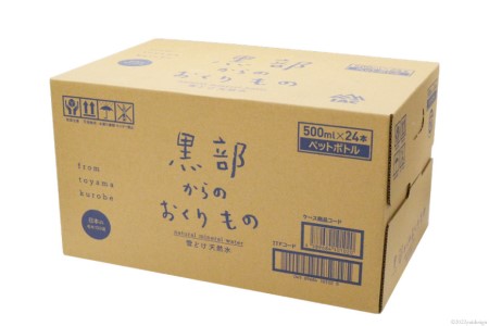 【合計144本】定期便 黒部からのおくりもの 500ml×24本×1ケース×6回 総計72L 水 飲料水 名水 ミネラルウォーター/IAC/富山県 黒部市 備蓄 保存 飲料類 