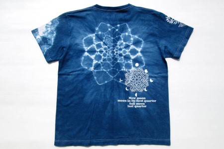 Tシャツ ASCENSION  藍染め タイダイ TシャツA  1枚 ファッション 服 男性 メンズ 女性 レディース  M