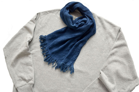 藍染めコットンリネンストール 1  黒部の名水染め ファッション小物 首元 おしゃれ メンズ レディース やわらかな肌ざわり 程よい冷涼感 軽い オールシーズン 