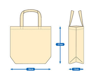 あに丸自衛隊北部方面隊　レッサー空挺部隊トートバッグ（MM28）