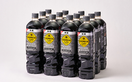ジョージア深み焙煎贅沢ブラック 無糖 950mlPET×12本_飲料・ドリンク 飲料 コーヒー・コーヒー豆 _【1427059】
