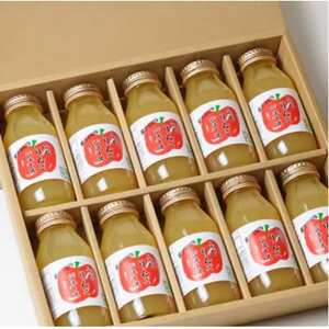 【毎月定期便】りんごジュース 小瓶10本入りギフト(180ml×10本)全3回【4059679】