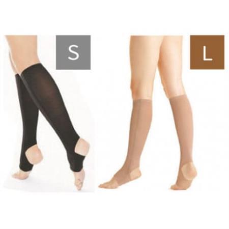 キュッとひきしめレッグシェイパー2枚セット(黒・Sサイズ、ベージュ・Lサイズ)【1289585】