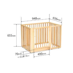 「木製ワンタッチペットサークル(Sサイズ)」ナチュラル