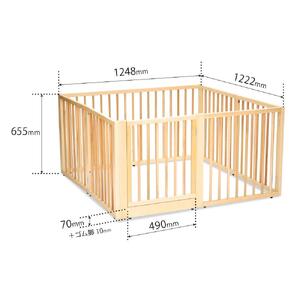 「木製ワンタッチペットサークル(LLサイズ)」ナチュラル