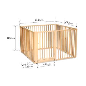 「木製ワンタッチペットサークル(LLサイズ)ハイタイプ」ナチュラル