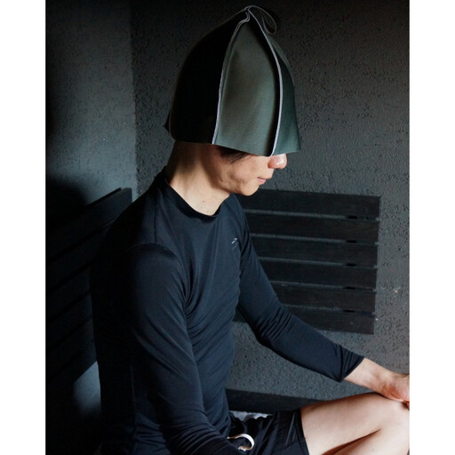 【富山県南砺市発】高機能サウナハット「のぼせシラズ」 <カラー:カーキ>