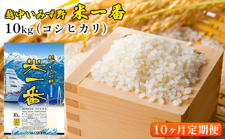【10ヶ月定期便】越中いみず野米一番 10kg(コシヒカリ)