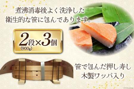 【富山の郷土料理】手作りの鱒寿司 2段×3個 [北水 富山県 舟橋村 57050139]