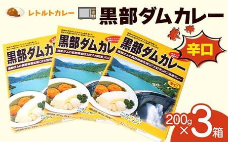 レトルトカレー 黒部ダムカレー 200g×3箱 関電アメニックス  カレー レトルト ダムカレー 黒部ダム ご当地 長期保存 保存食 セット 富山県 立山町 F6T-772