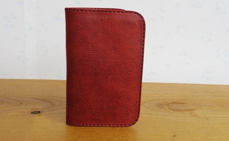 0130 ミドル財布（ホールドなし） ヌメベージュ [アトリエSASSA 富山県 朝日町 34310083]