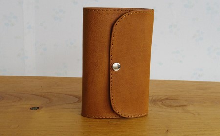 0129ミドル財布（ホールドあり）　ヌメベージュ / アトリエSASSA / 富山県 朝日町 [34310072]