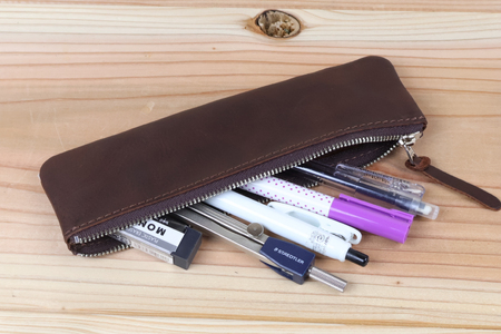 ペンケース ブラウン [アトリエSASSA 富山県 朝日町 34310058]