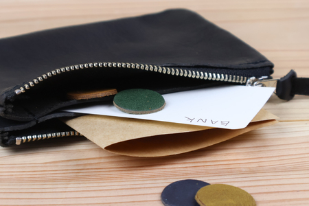 0194 おさいふポーチ ブラック [アトリエSASSA 富山県 朝日町 34310070]