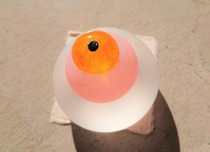 【ガラス】紅白お鏡餅（金澤ver）