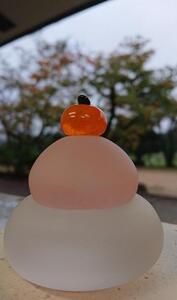 【ガラス】紅白お鏡餅（金澤ver）