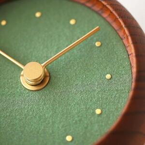 はなもっこ 置時計 【緑瑪瑙 ブラウン】