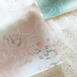 そめゆら お皿ペアセット 【桜と楓の流水】