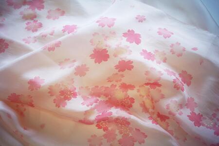 兼六園菊桜染　天女の羽衣加賀友禅ショール